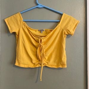 Charlotte Russe Lace Up Crop Top